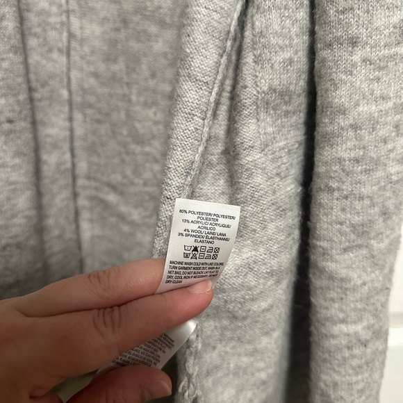 Lucky Brand Gray Wool Blend Long Sleeve Open Sweater Women's L - Picture 5 of 7
